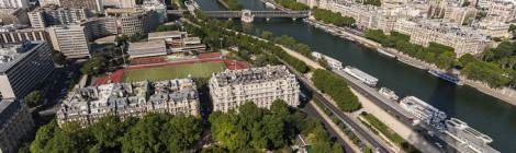 ...Depuis la Tour Eiffel la vue du 15ème et du 16ème arrondissement de Paris....